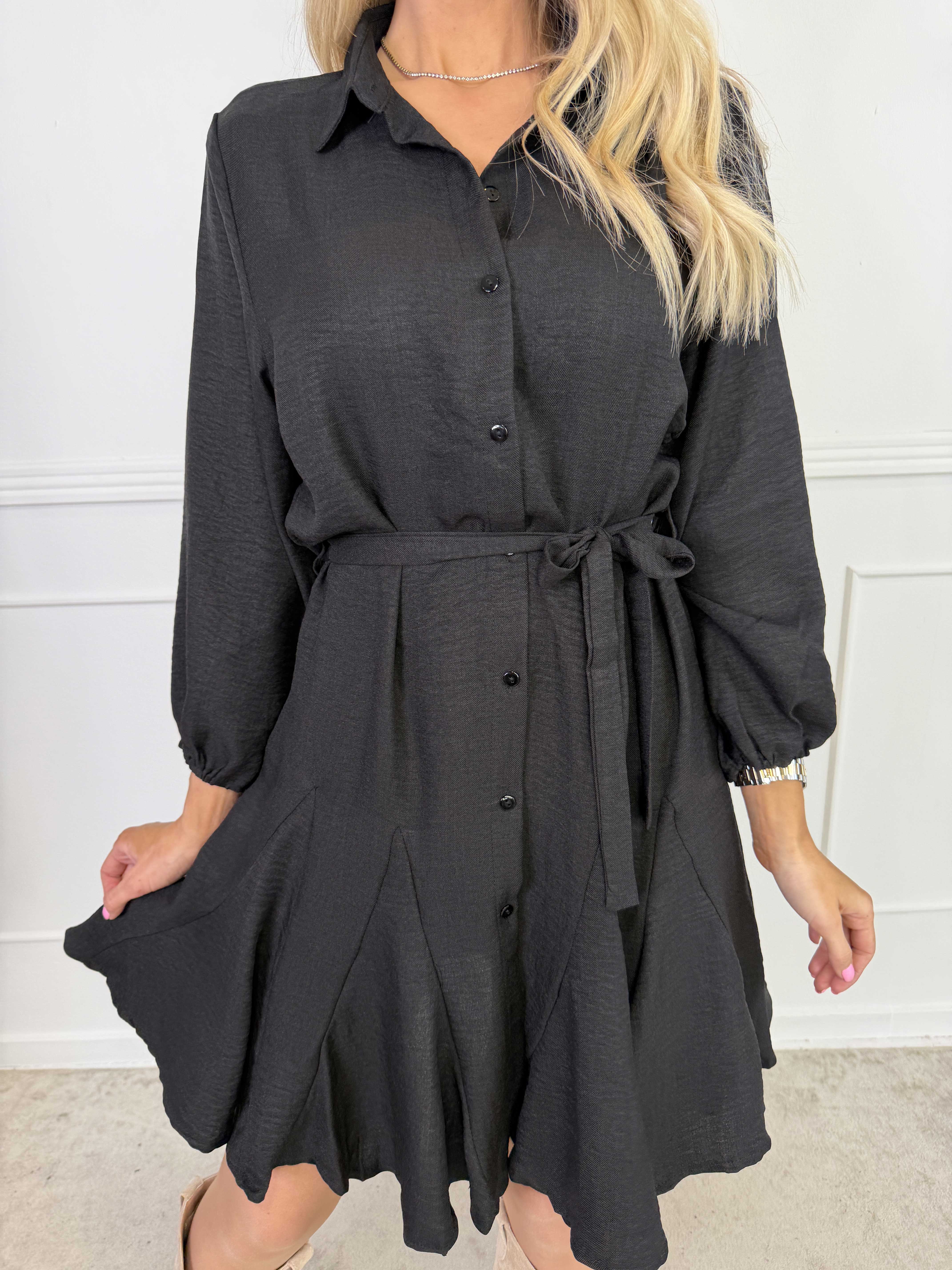 Pil - Söt skjortklänning med volangkant